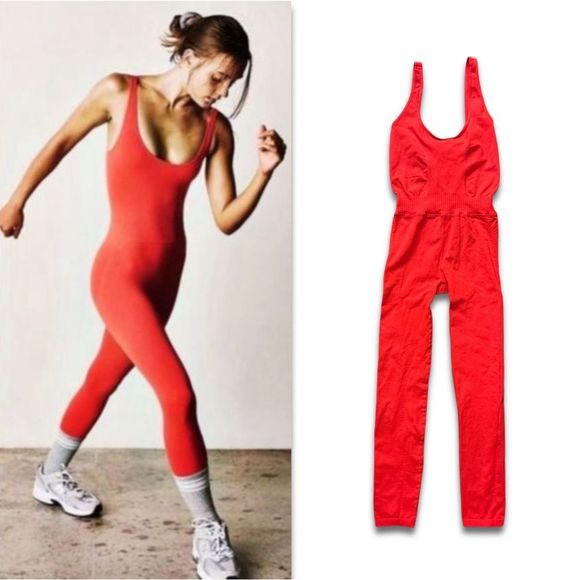 Tiny pinhole- Free People Movement Good Karma Onesie - Picture 4 of 15